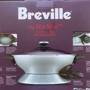 Breville Hot Wok 6-Qt. Stainless-Steel Electric Wok